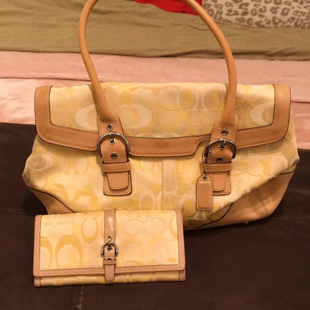 Coach Matching Bag Wallet Set